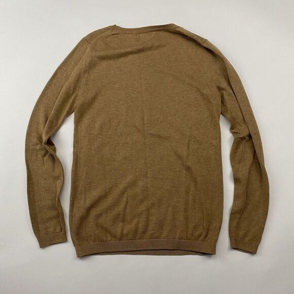 Banana Republic Factory Brown White Polka Dot Crew Neck Sweater Cotton Rayon XS - Picture 8 of 9